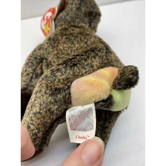Cheeks Ty Beanie Baby Baboon 1999 Rare - Picture 6 of 12